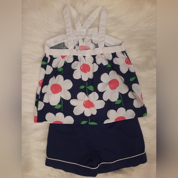 2pc Matching Gymboree Navy Daisy's Set Size 8 - Picture 2 of 8